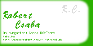 robert csaba business card